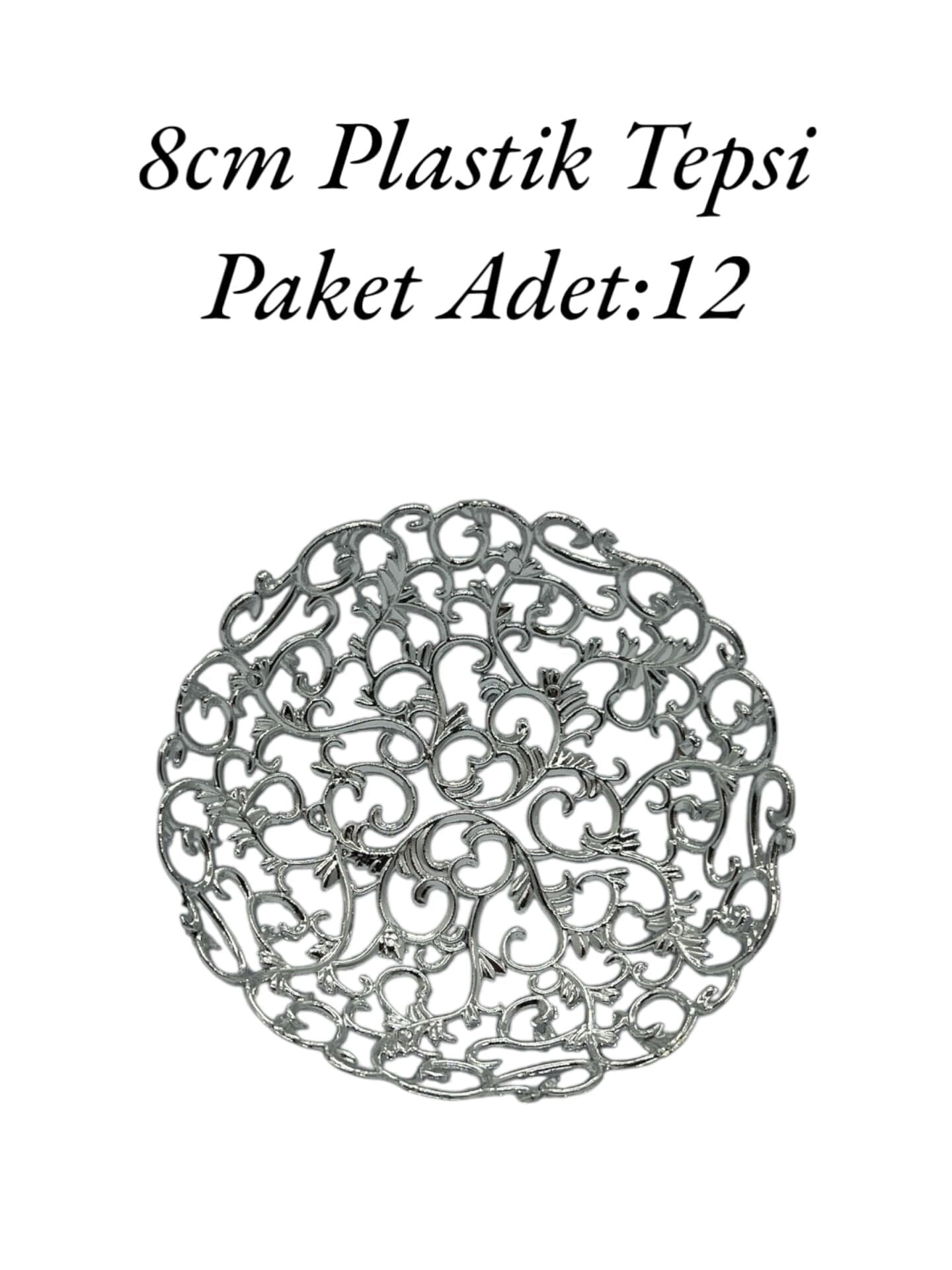 Plastik Tepsi Gümüş