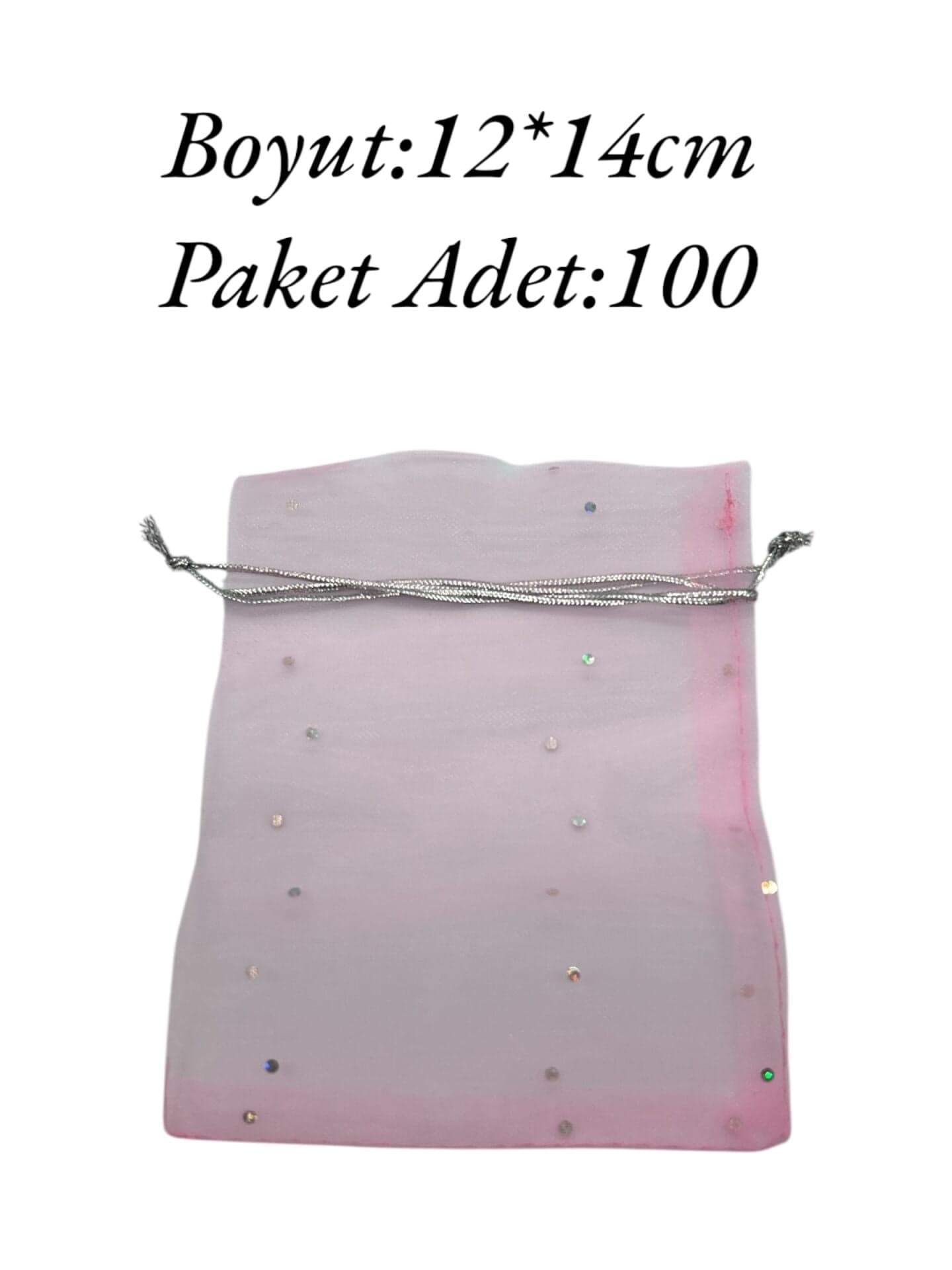 Tül Kese 12x14cm Pembe
