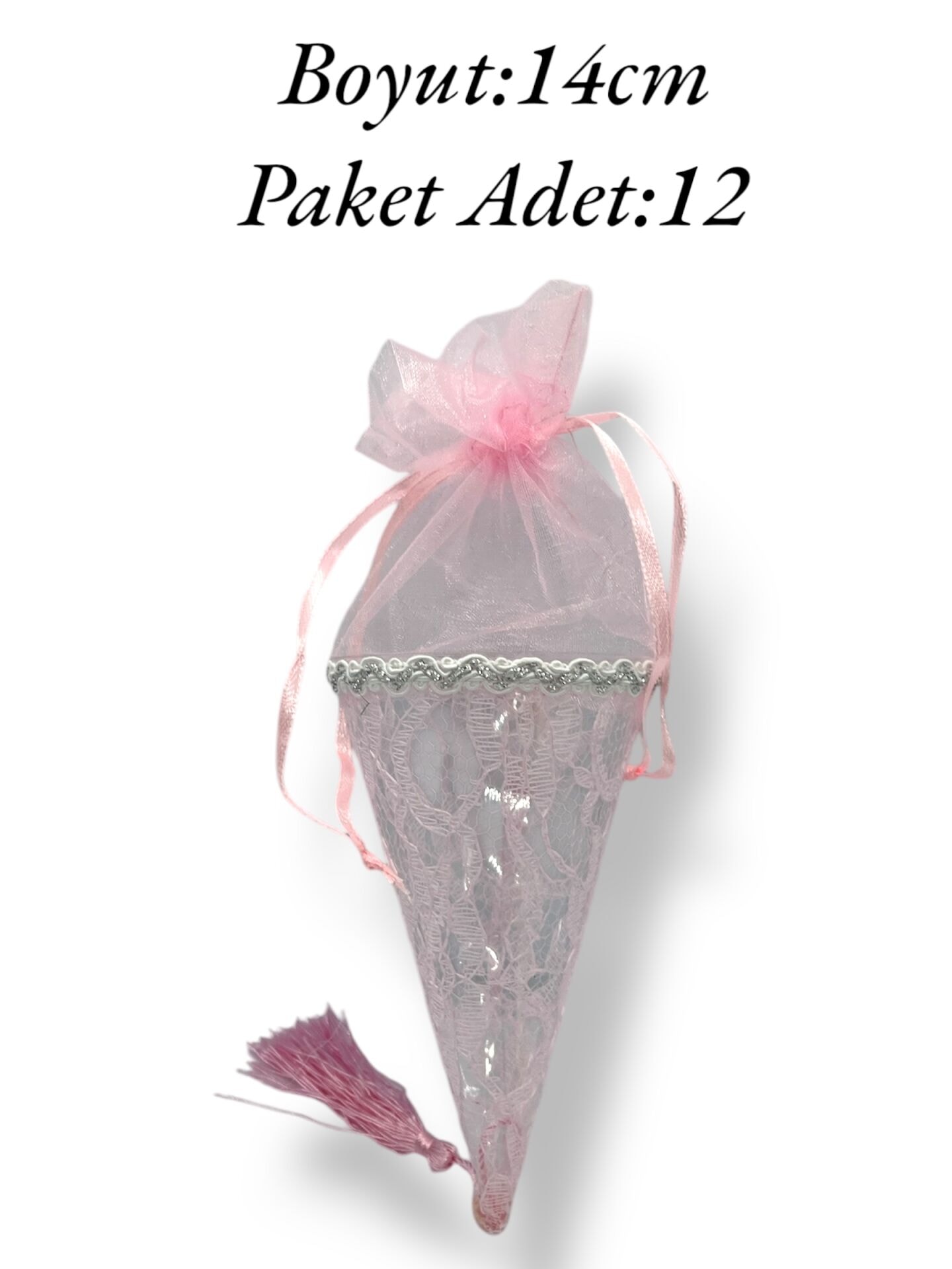 Çerez Külah Dantel Pembe