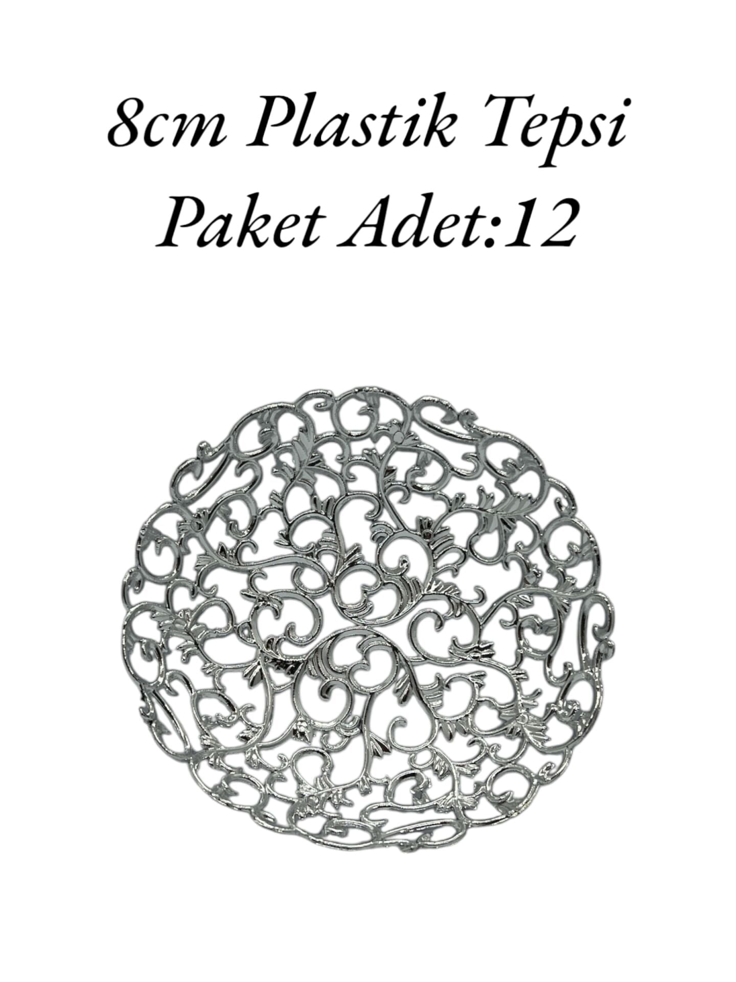 Plastik Tepsi Gümüş