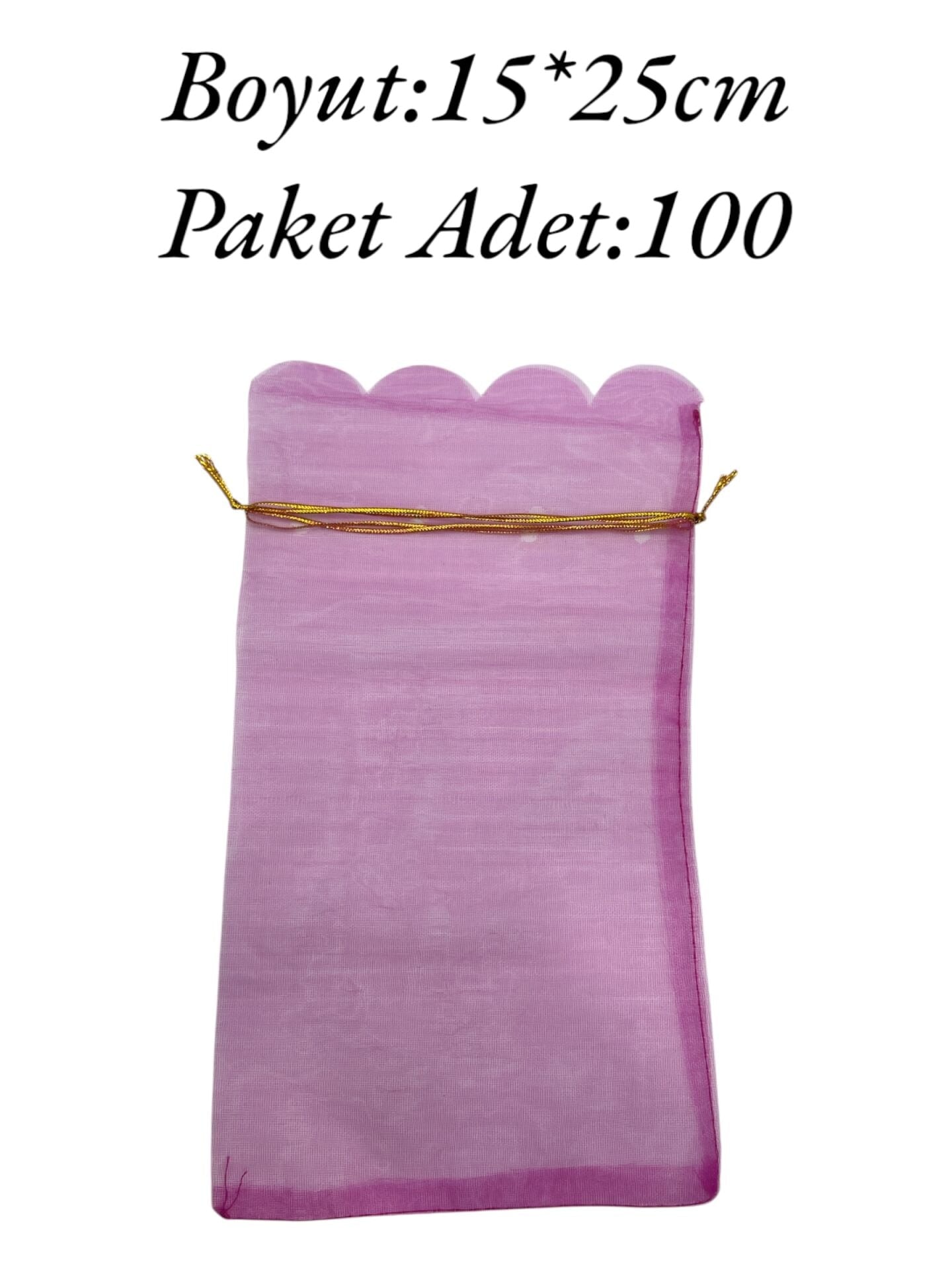 Tül Kese 15*25cm Fuşya
