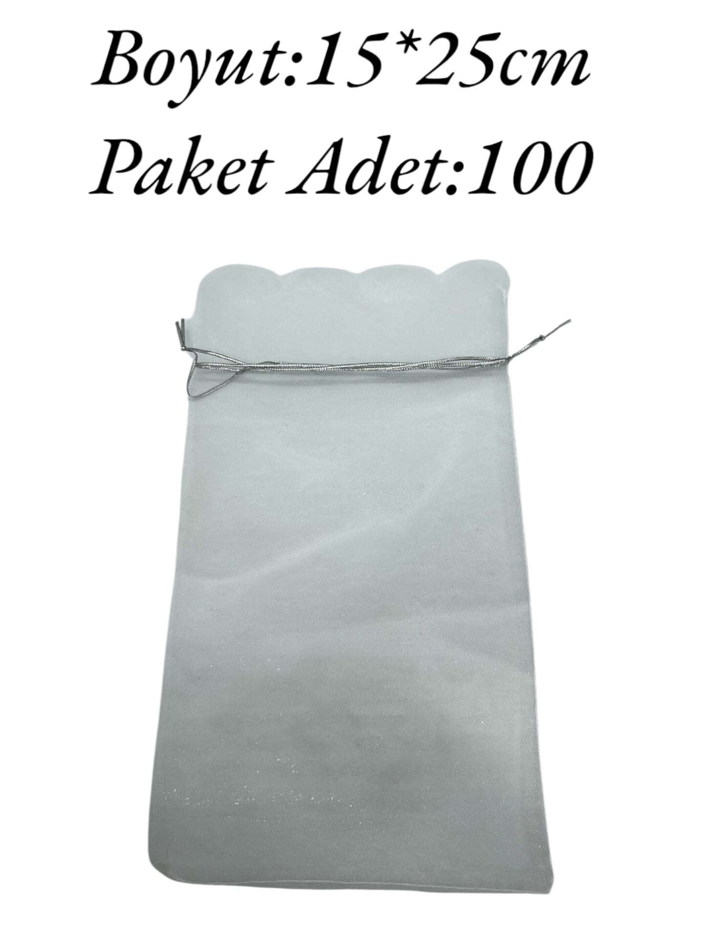 Tül Kese 15*25cm  Beyaz